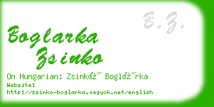 boglarka zsinko business card